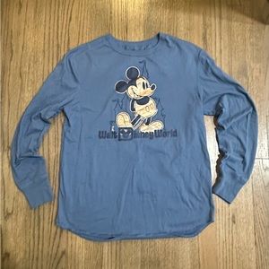 Walt Disney World 50th Anniversary Long Sleeve Mickey Tee-Size Small
